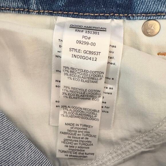 NWT Good American Good Classic Boot High Rise Denim Jeans Size 16 Indigo 412 - Picture 8 of 13